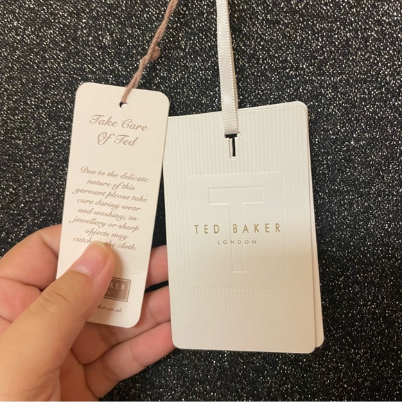 NWT TED BAKER Bell Cuff Metallic Holiday Party Sheath Dress - Picture 6 of 11